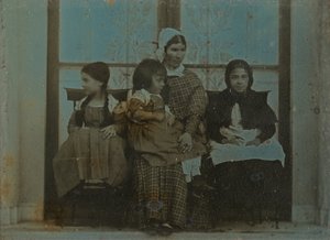 （Jean-Gabriel Eynardの2人の女性の子供と2人の女性の使用人のグループの肖像） 作： Jean Gabriel Eynard